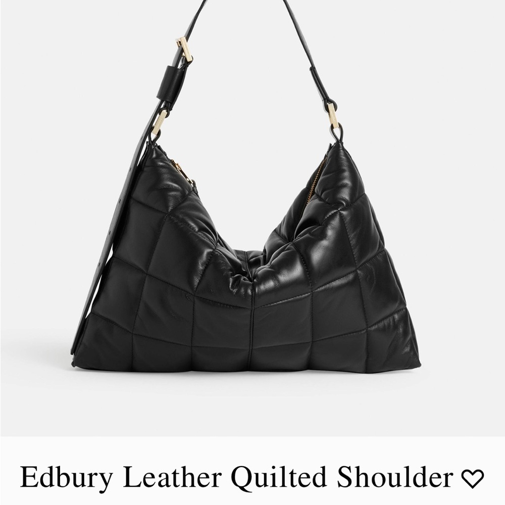 COPY - Black Quilted Leather All Saints Shoulder bag